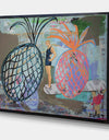 Two Pineapples And A Surfboarder - Cottage Canvas Artwork