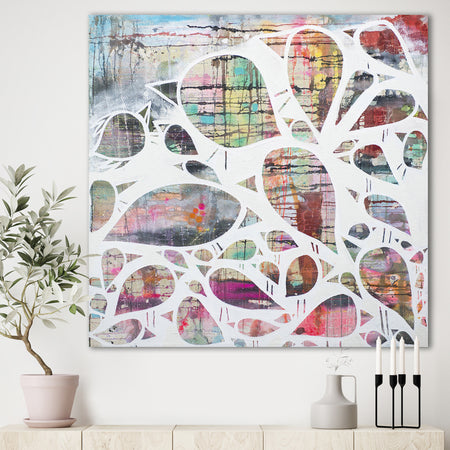Matrix of Drops On Colorfields - Modern & Contemporary Canvas Wall Art