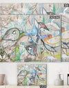 Pastel Birds Float - Cottage Canvas Wall Art