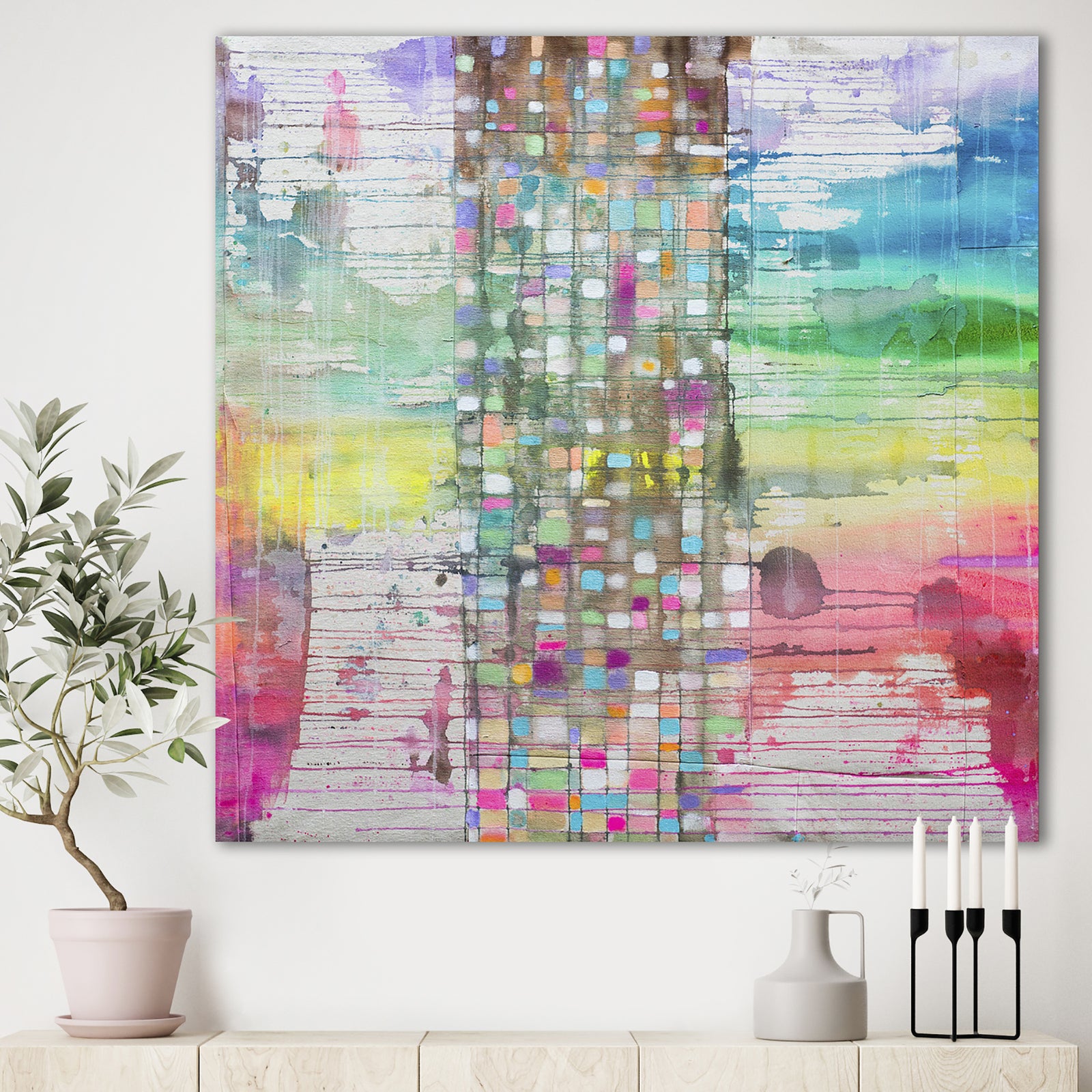 Tree Trunk Magic - Mid-Century Modern Canvas Art Print