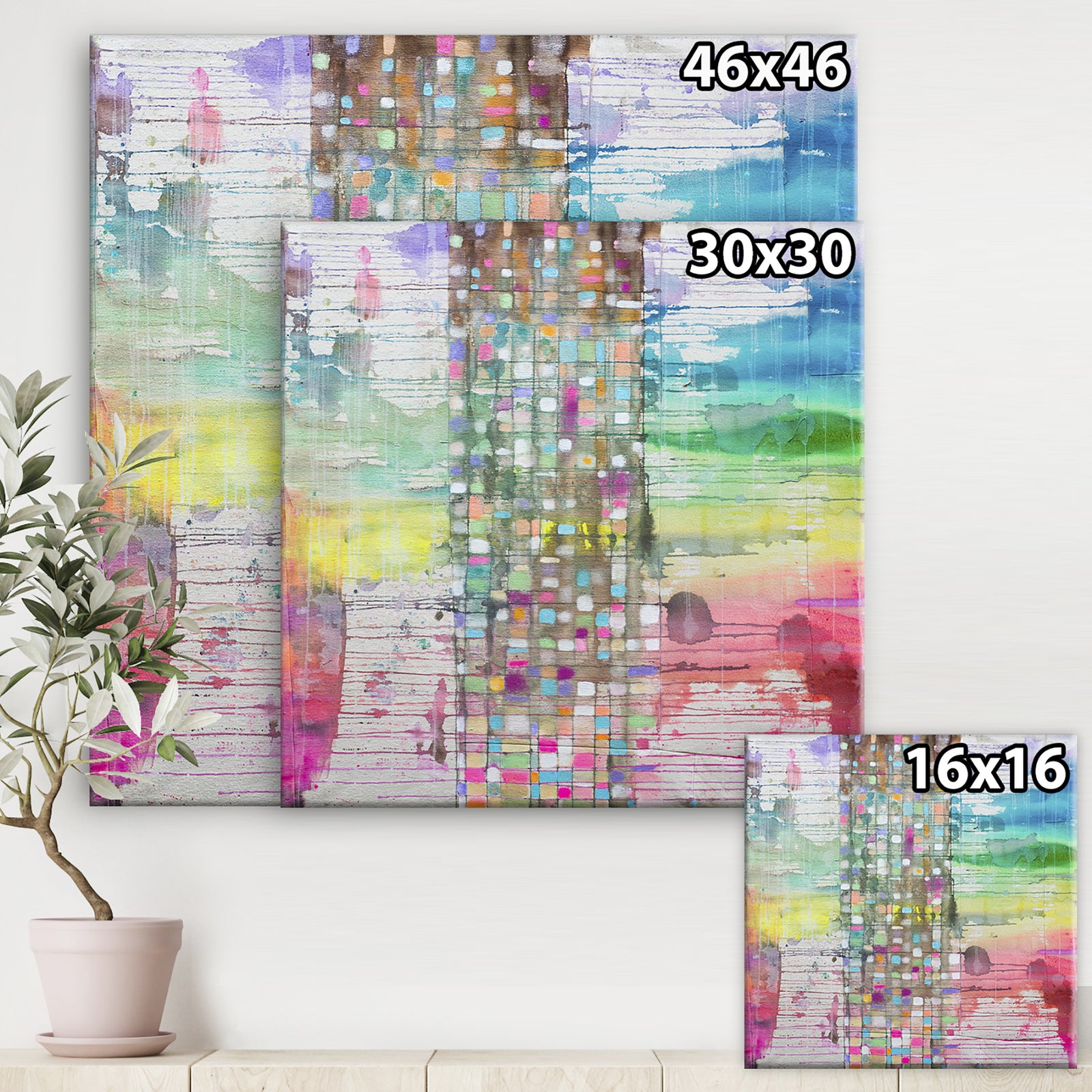 Tree Trunk Magic - Mid-Century Modern Canvas Art Print