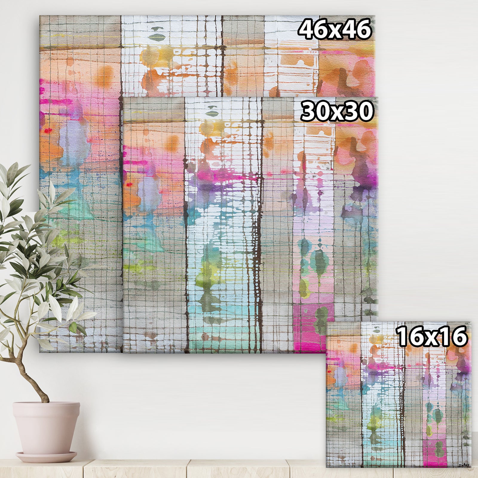 Tree Trunk Reach Magic - Mid-Century Modern Gallery-wrapped Canvas