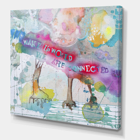 Wake Up World - Cottage Premium Canvas Wall Art