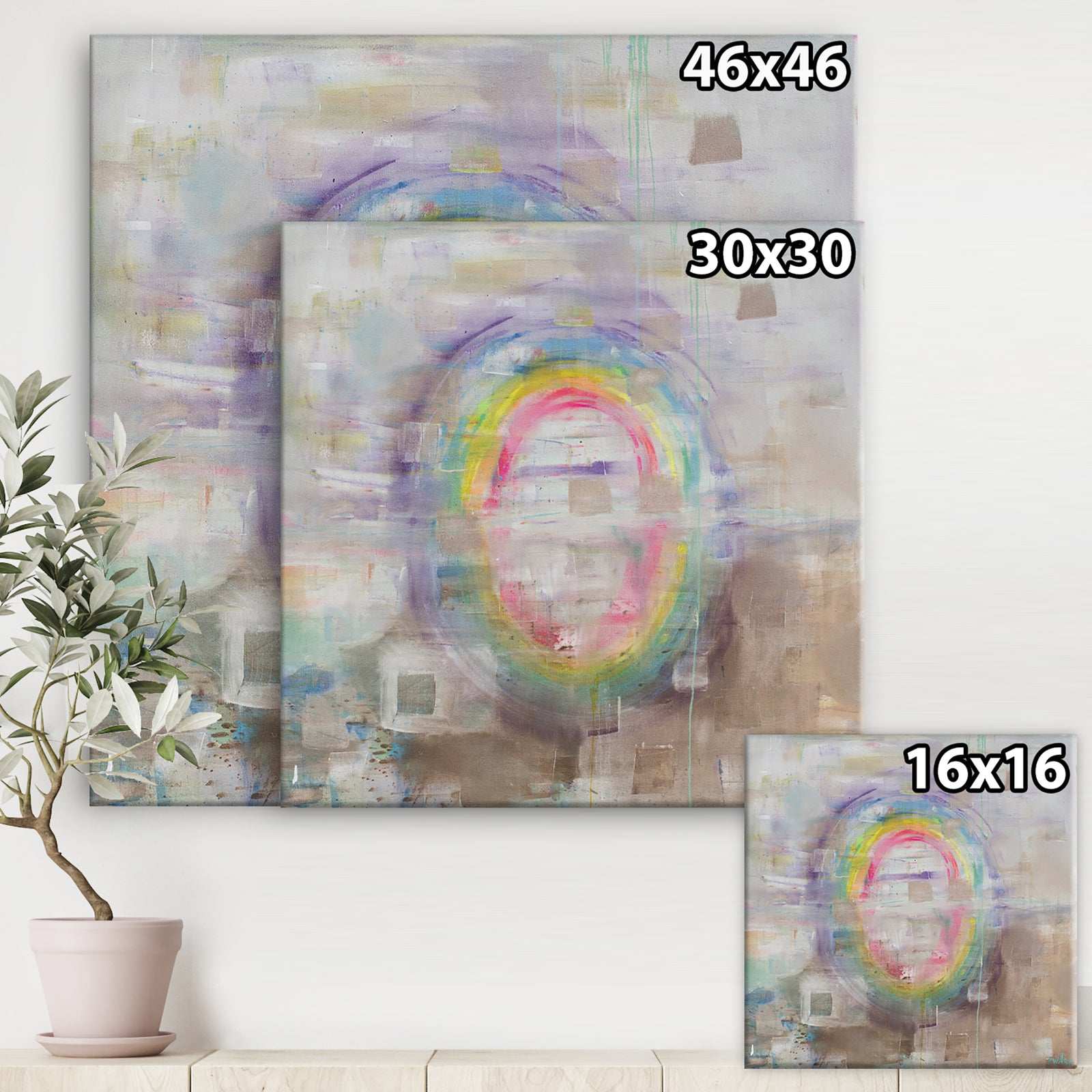 Rainbow Reflect Mood - Cottage Canvas Artwork
