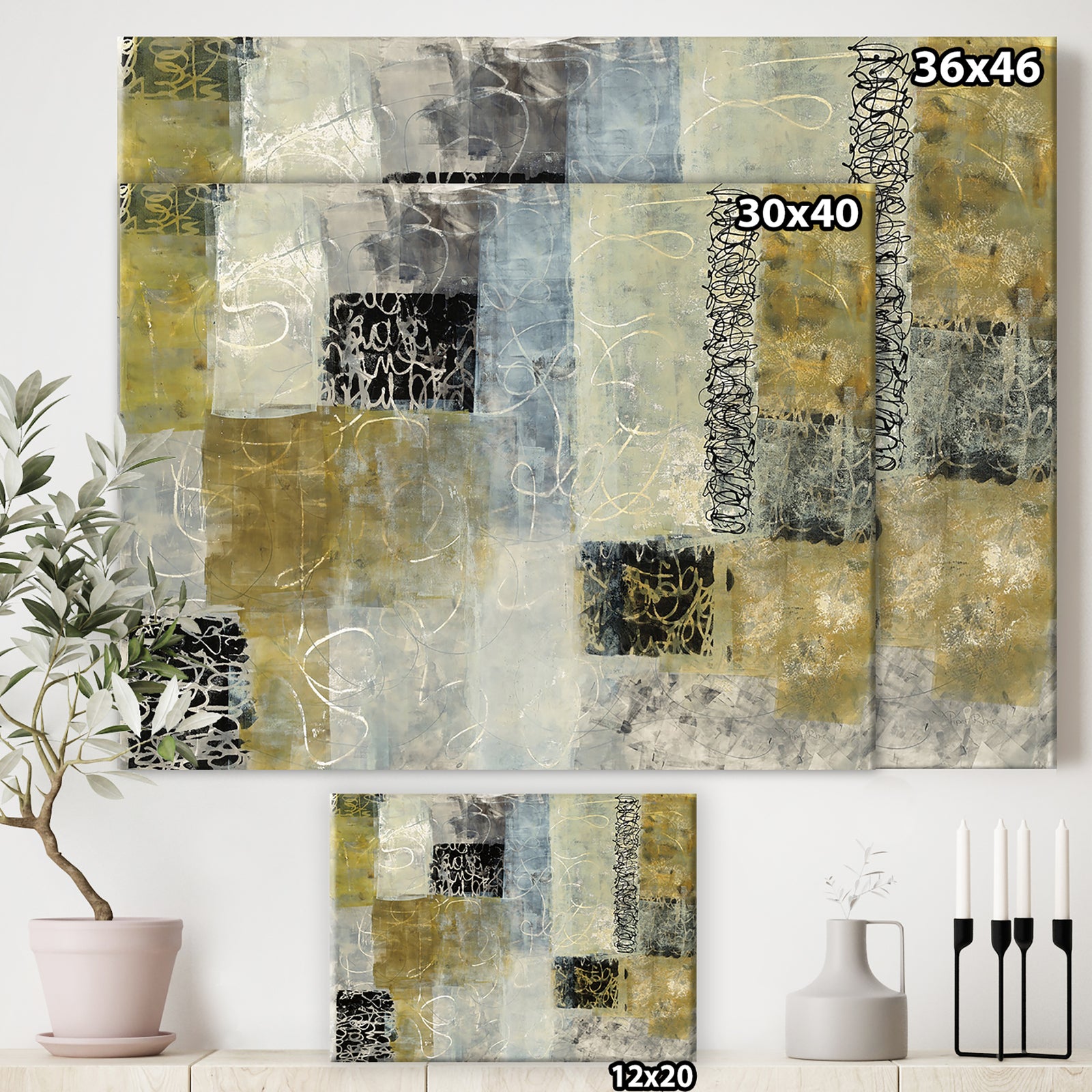 Multicolor Twin City - Glam Gallery-wrapped Canvas