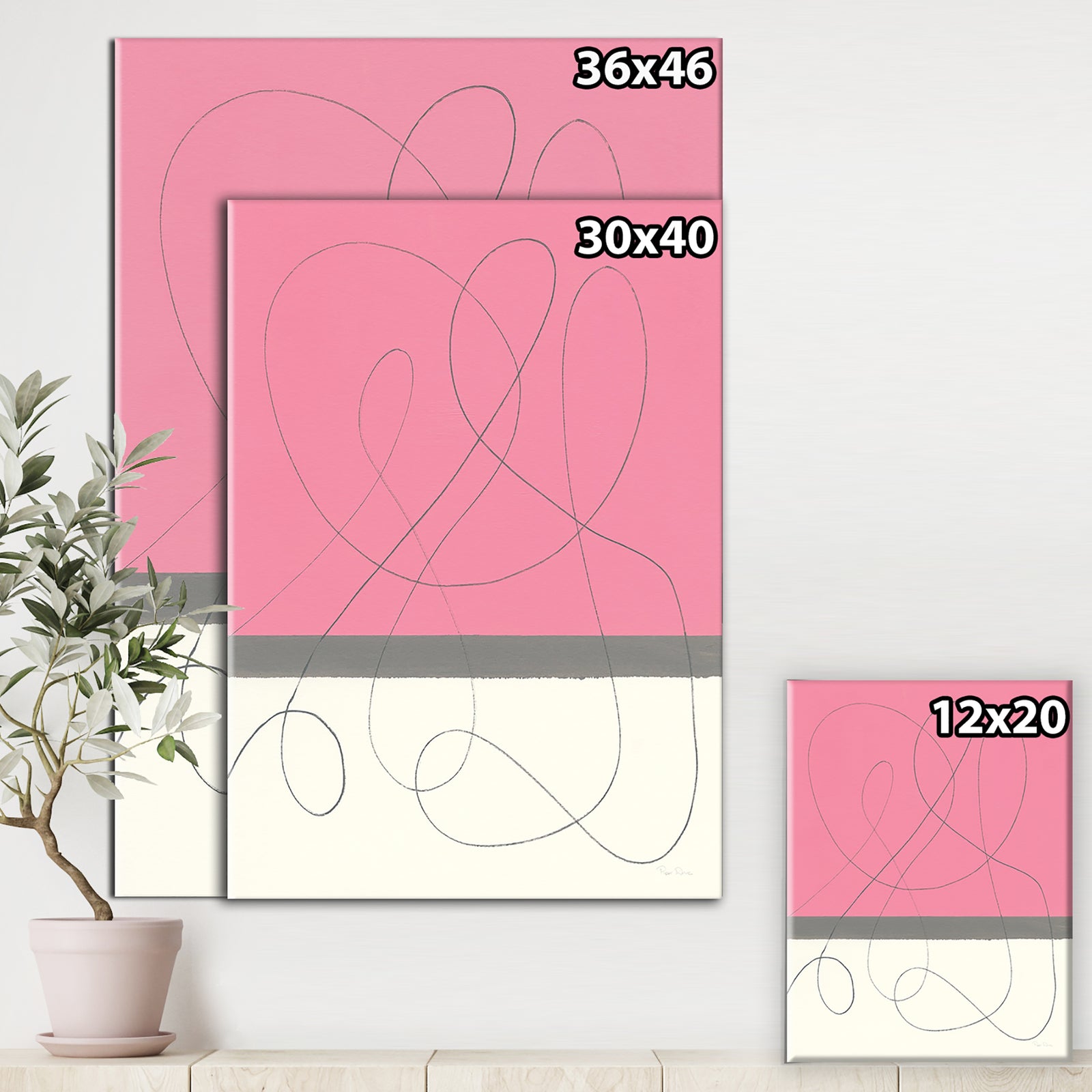 Geometric Neapolitan II - Shabby Chic Canvas Artwork