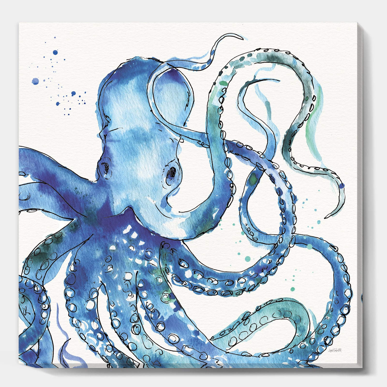 Blue Deep Sea VIII - Coastal Premium Canvas Wall Art
