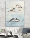 Bird Hanging on Tree I - Modern Farmhouse Gallery-wrapped Canvas