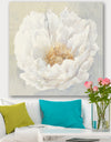 White Serene Peony - Cottage Canvas Artwork