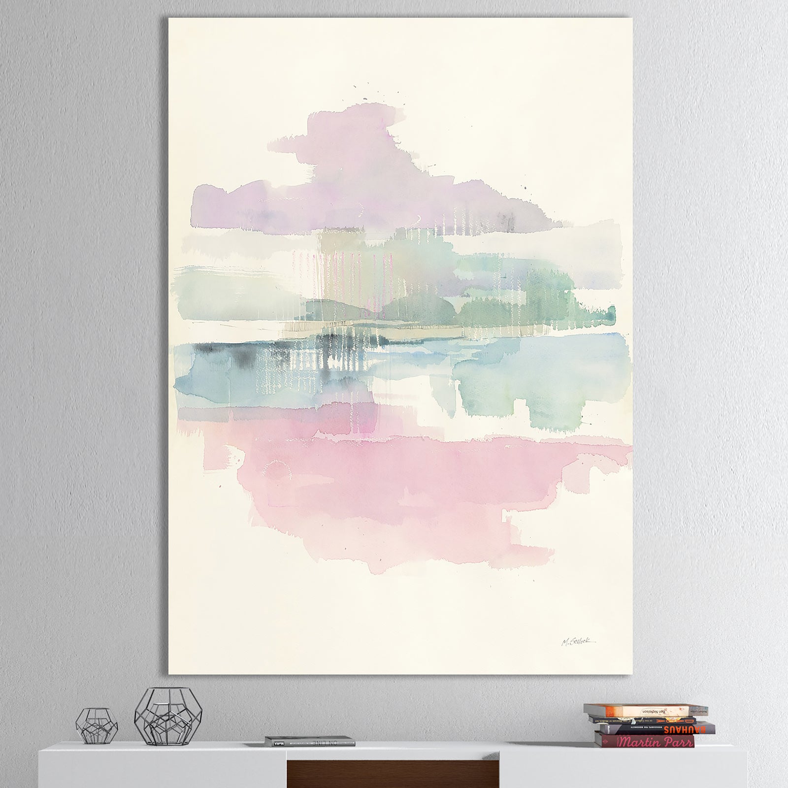 Pink Lifting Fog - Shabby Chic Gallery-wrapped Canvas