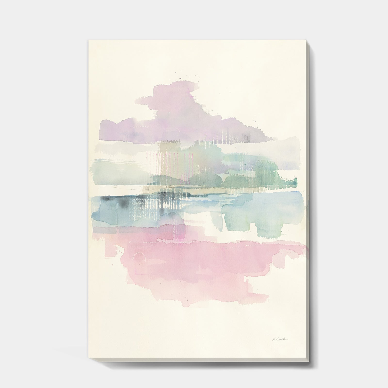 Pink Lifting Fog - Shabby Chic Gallery-wrapped Canvas