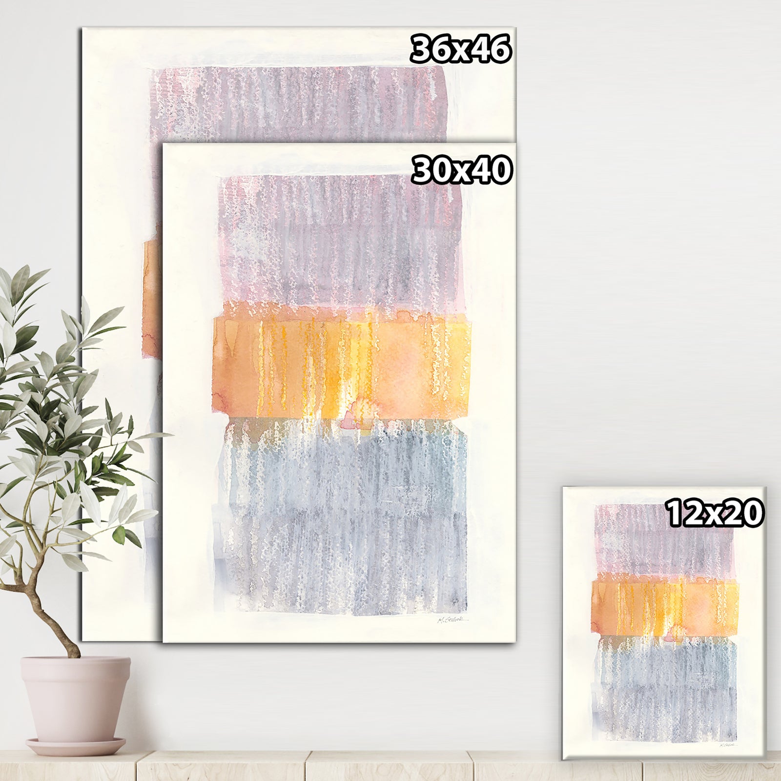 Modern Abstract Drive - Cottage Canvas Artwork