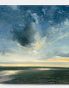 Blue Coastal Sunrise - Landscape & Nature Gallery-wrapped Canvas