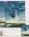 Blue Coastal Sunrise - Landscape & Nature Gallery-wrapped Canvas