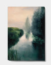 Twilight Fog Lakeshore - Landscape & Nature Canvas Art