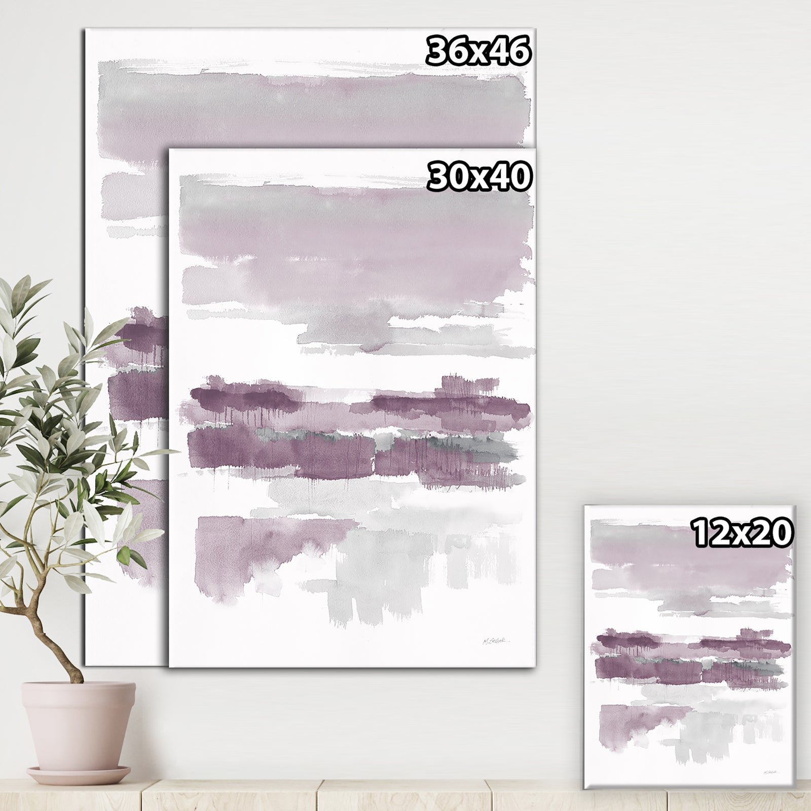 Purple Amethyst Wetlands - Traditional Premium Canvas Wall Art