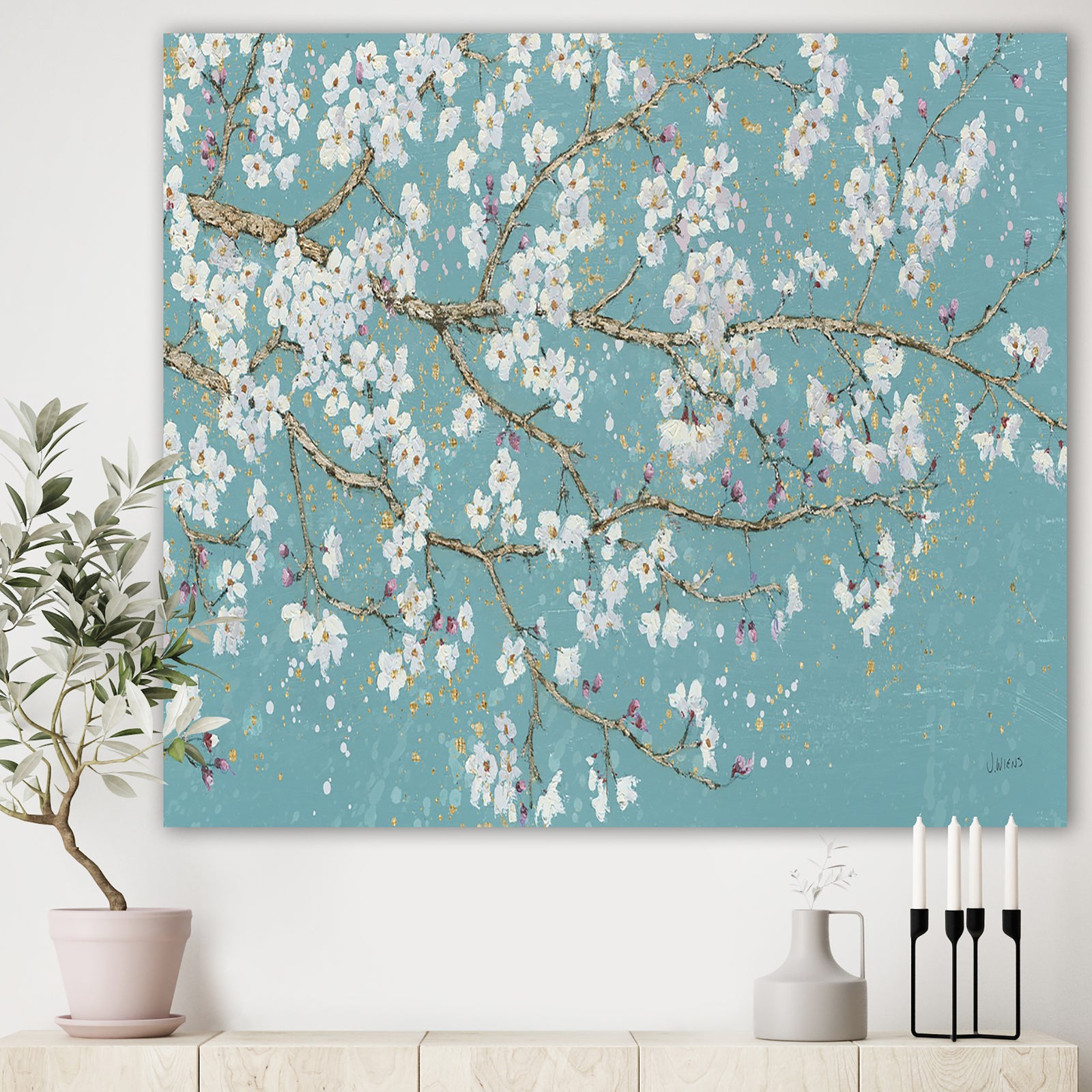 Blue April Tree - Traditional Gallery-wrapped Canvas