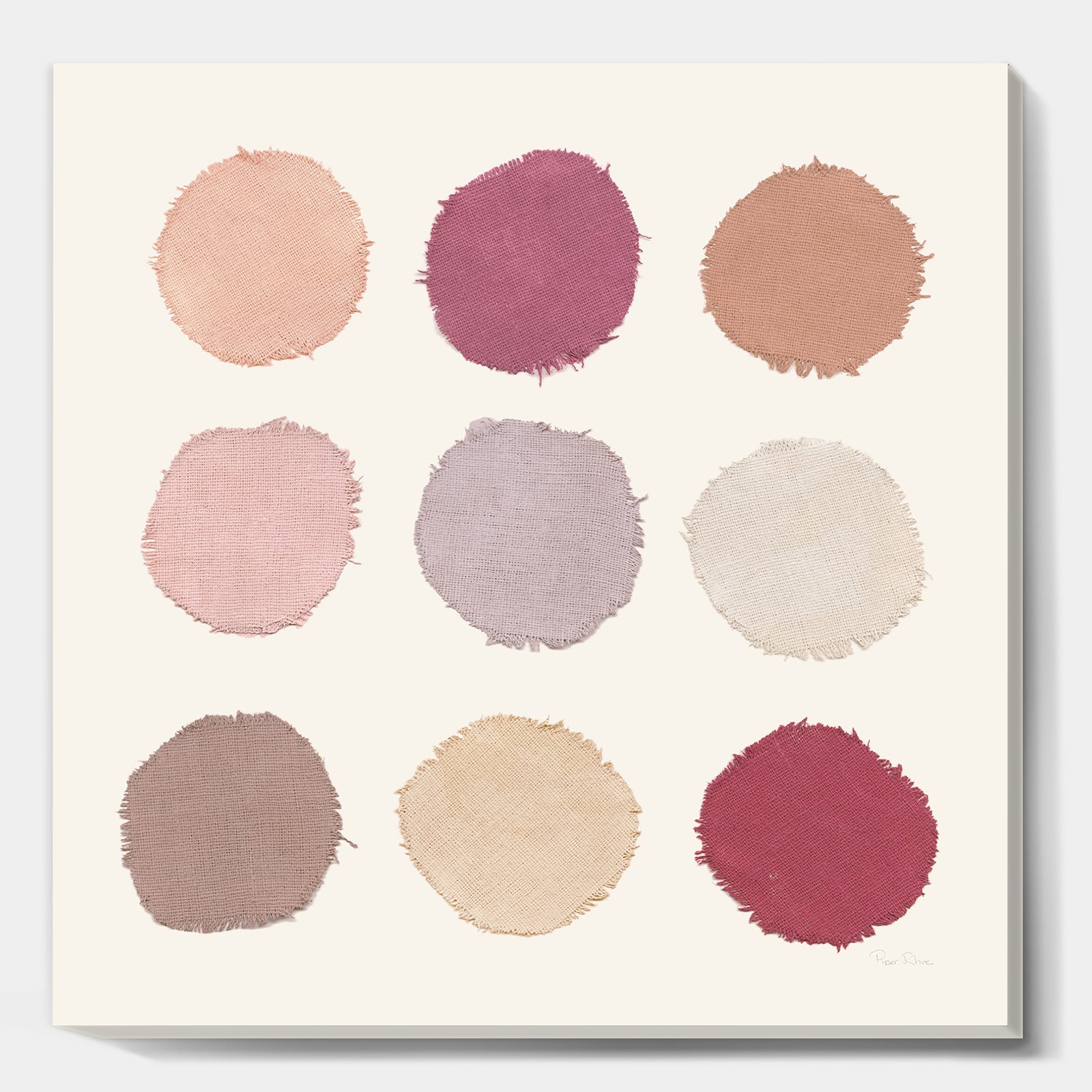 Unique Beige Circle Designs - Modern Transitional Gallery-wrapped Canvas