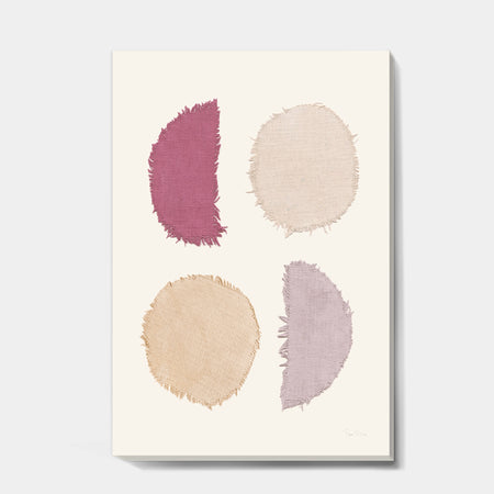 Unique Beige Circle Designs II - Modern Transitional Canvas Artwork