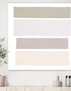 Painted Weaving I Neutral on White Sq - Modern Geometric Premium Canvas Wall Art