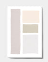 Painted Simple Form Neutral on White - Modern Geometric Gallery-wrapped Canvas