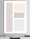 Painted Simple Form Neutral on White - Modern Geometric Gallery-wrapped Canvas