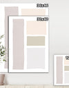 Painted Simple Form Neutral on White - Modern Geometric Gallery-wrapped Canvas