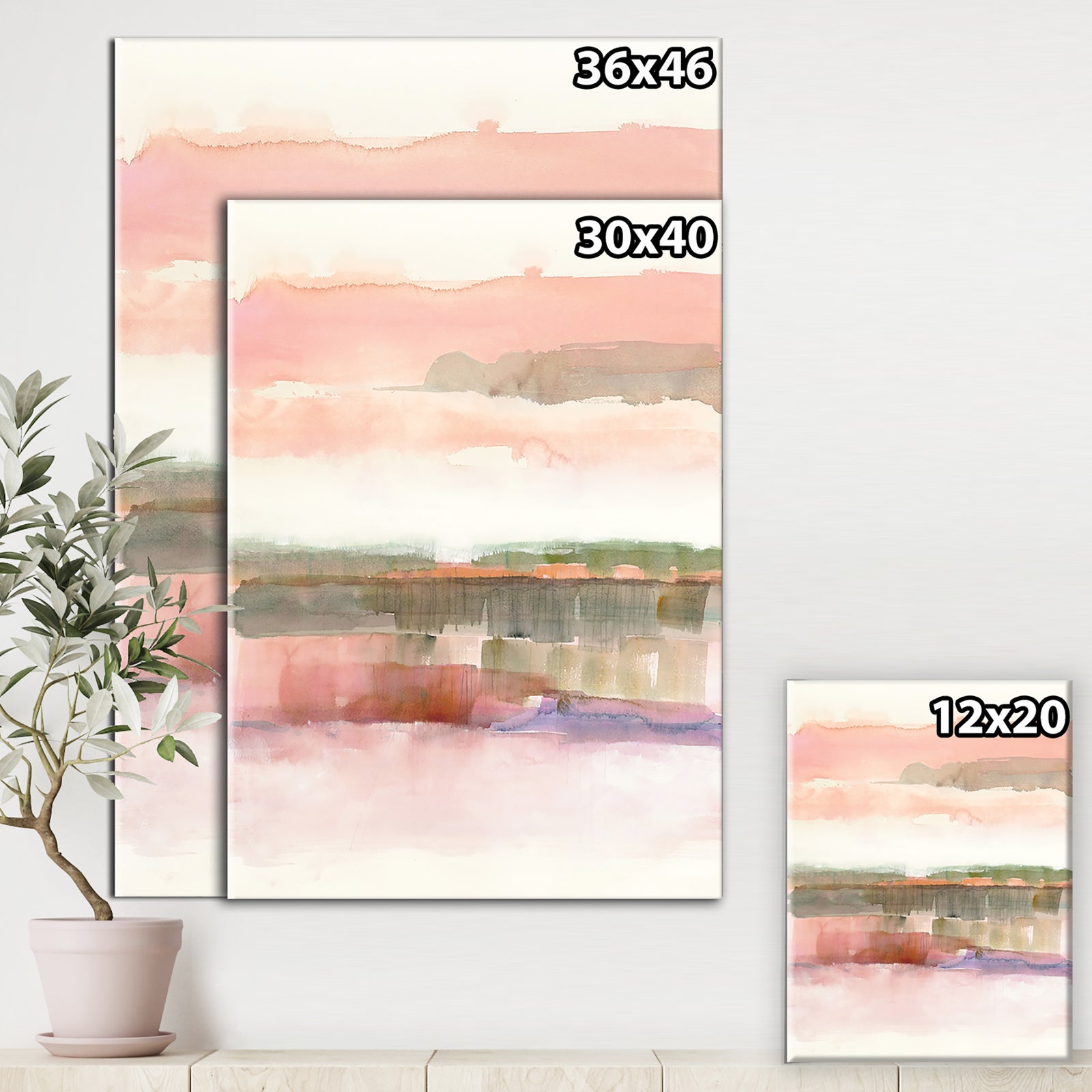 Influence of Line and Color - Traditional Floral Canvas Artwork