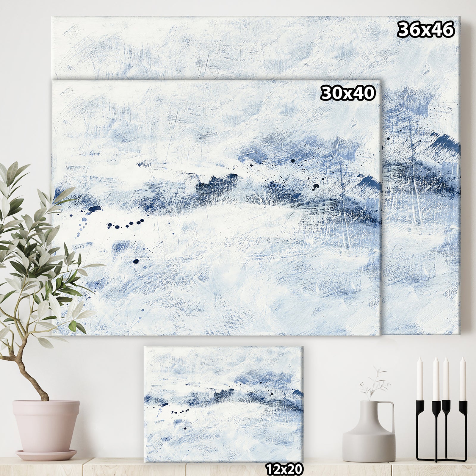 Blue Wipe Out - Traditional Canvas Art