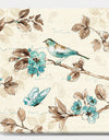 Beige Bird Wings - Cottage Premium Canvas Wall Art