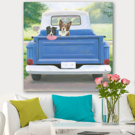 Dogs Play Day - Traditional Canvas Artwork