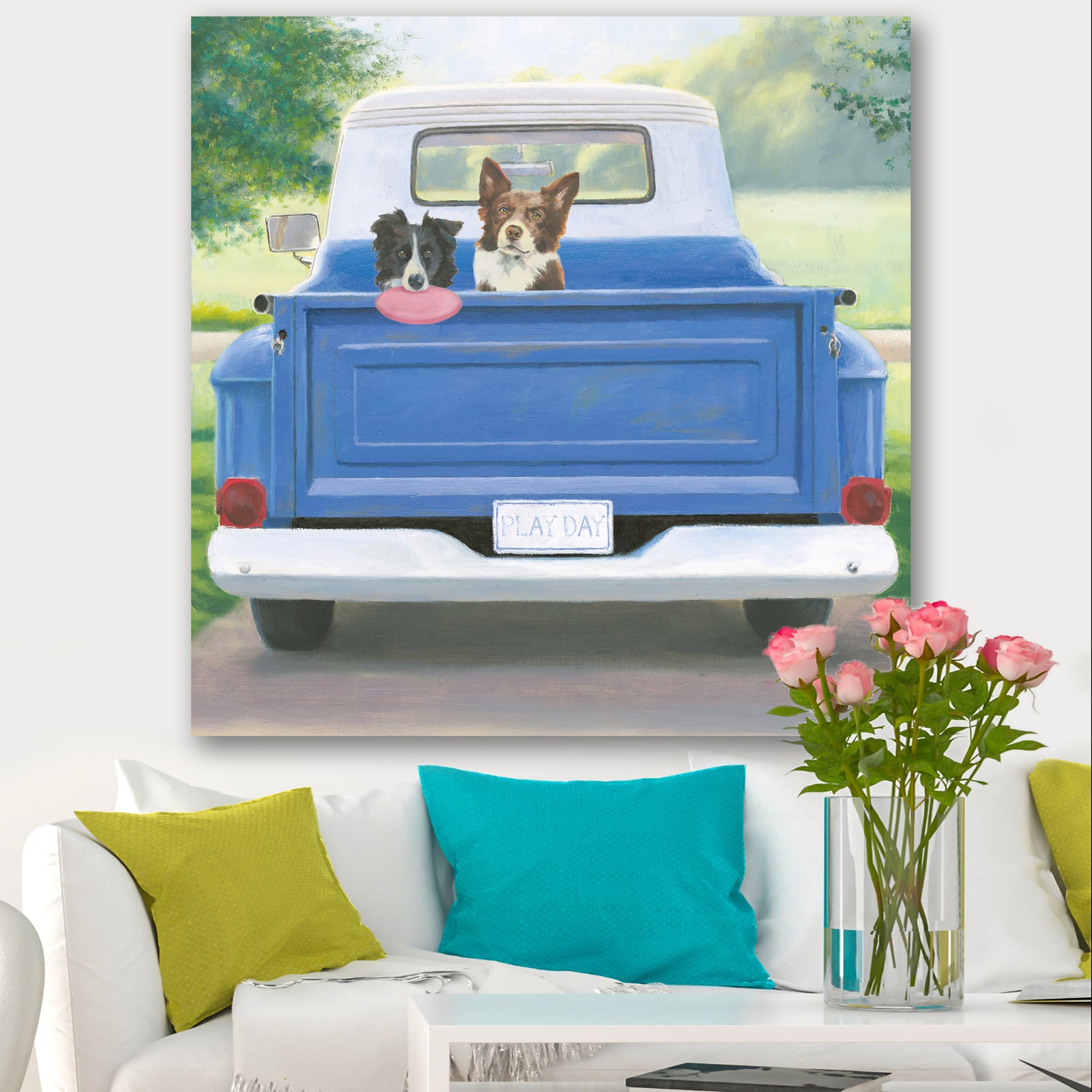 Dogs Play Day - Traditional Canvas Artwork