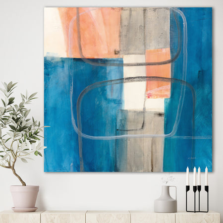Modern Simply Blue - Mid-Century Modern Canvas Artwork