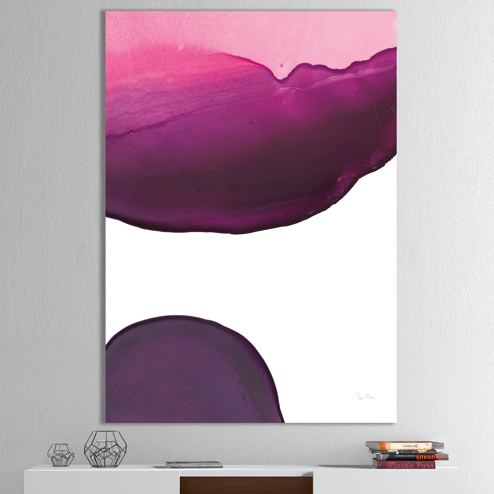 Paint of Magenta Stone - Shabby Chic Canvas Art