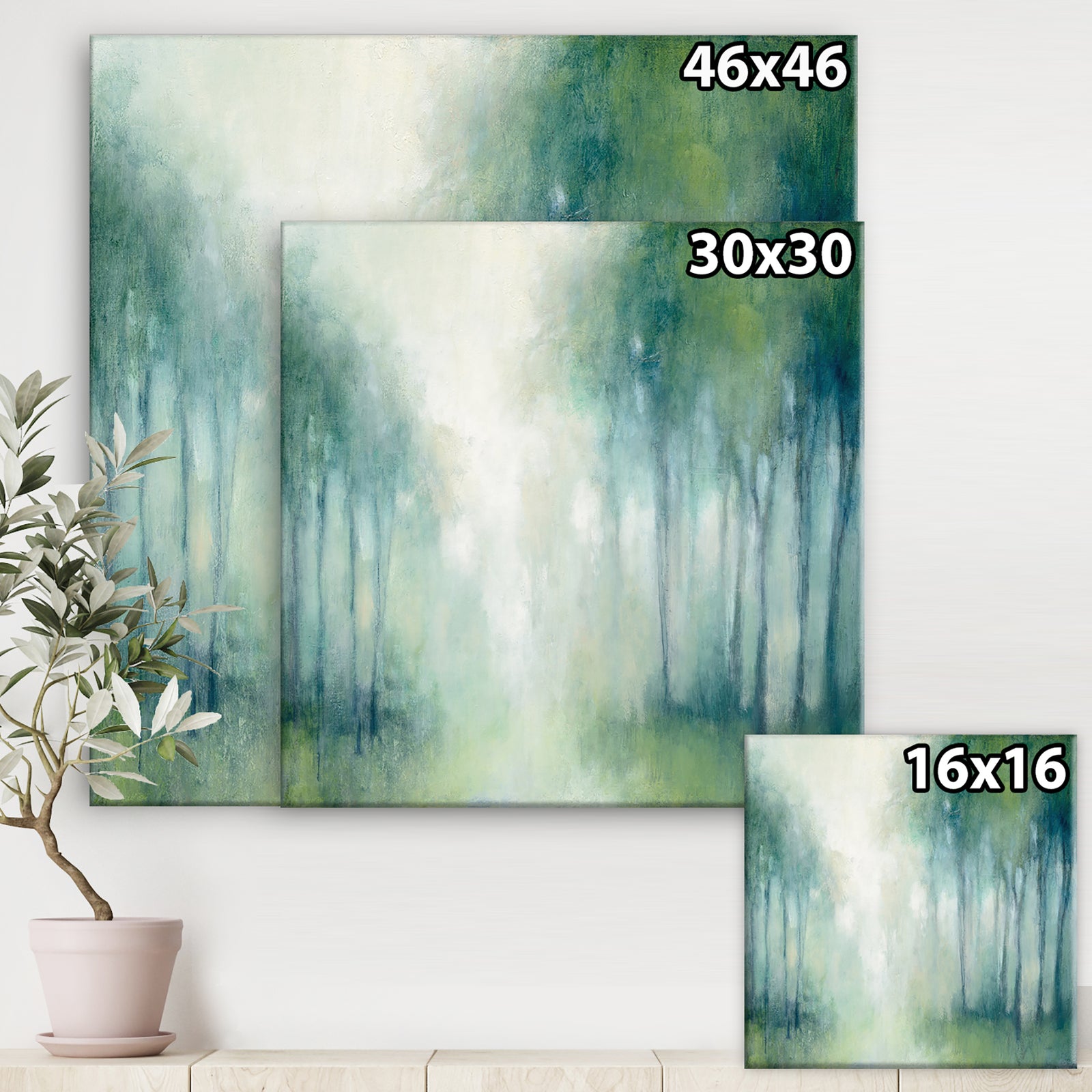 Walk in the Forest - Traditional Landscape Premium Canvas Wall Art