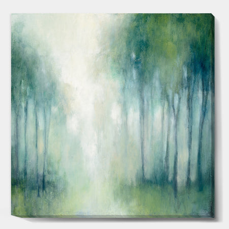 Walk in the Forest - Traditional Landscape Premium Canvas Wall Art