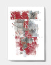 Moving In and Out of Traffic I Red Grey - Geometric Canvas Art