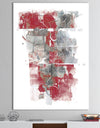 Moving In and Out of Traffic I Red Grey - Geometric Canvas Art