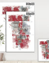 Moving In and Out of Traffic I Red Grey - Geometric Canvas Art