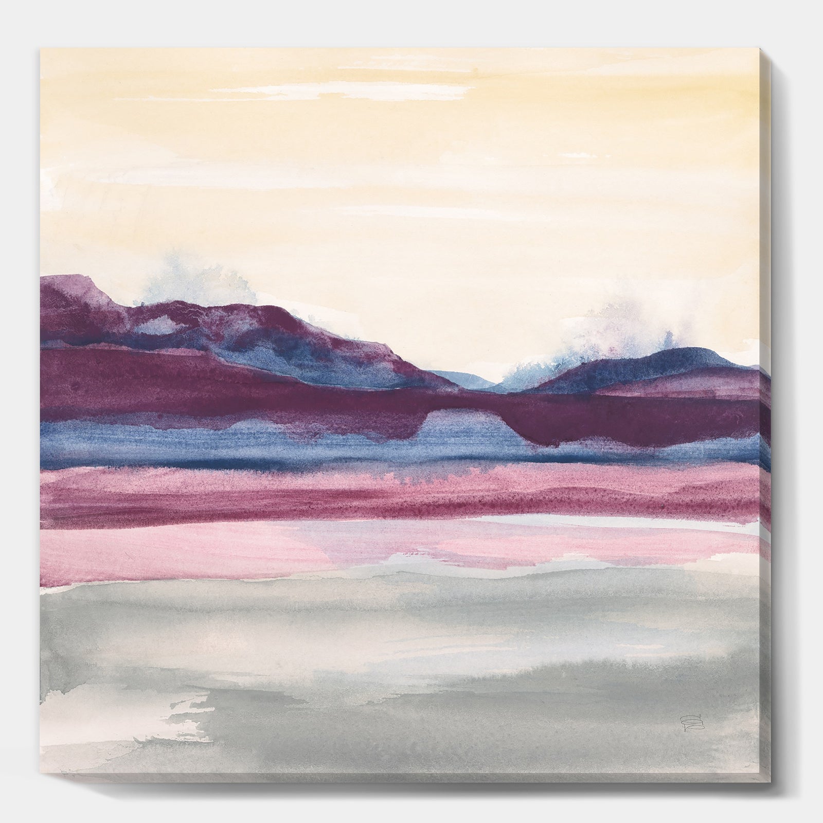Purple Rock landscape - Shabby Chic Premium Canvas Wall Art