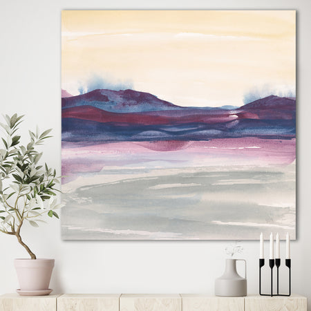 Purple Rock landscape II - Shabby Chic Gallery-wrapped Canvas