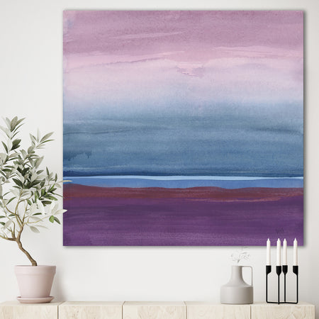 Purple Rock landscape III - Shabby Chic Canvas Artwork