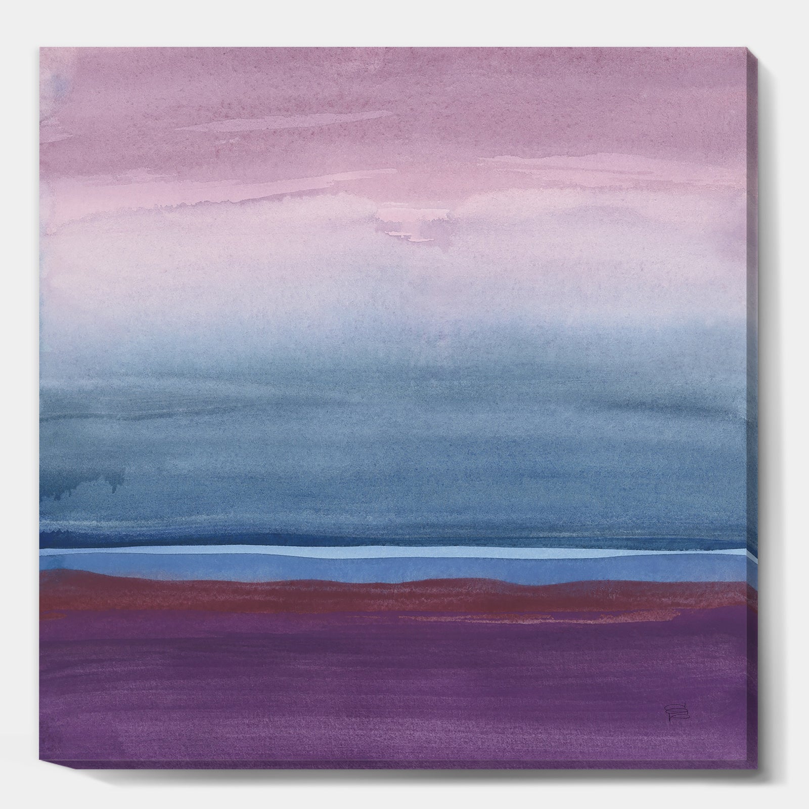 Purple Rock landscape III - Shabby Chic Canvas Artwork