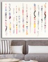 Multi-Color Geometric Bars - Modern Transitional Gallery-wrapped Canvas