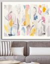 Multi-Color Geometric Bars II - Modern & Contemporary Gallery-wrapped Canvas