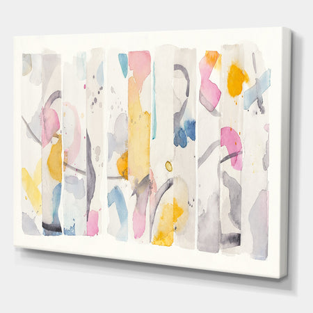 Multi-Color Geometric Bars II - Modern & Contemporary Gallery-wrapped Canvas