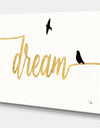 Family of Birds on Gold Words II - Cottage Canvas Artwork