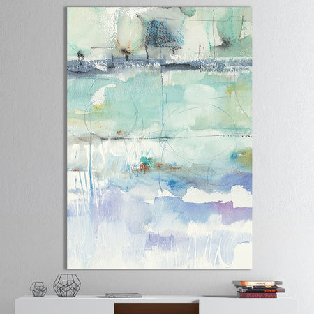 Blue Abstract Panel II - Geometric Premium Canvas Wall Art
