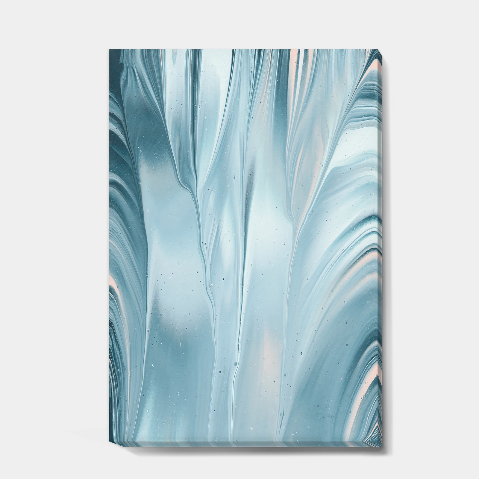 Blue Modern Water III - Modern Transitional Gallery-wrapped Canvas