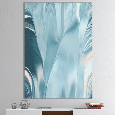 Blue Modern Water I - Modern Transitional Canvas Artwork
